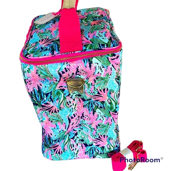 🔥🔥🆕💕🌴LILLY PULITZER🌴WINE CARRIER BRINGING MERMAID BACK - Picture 6 of 10